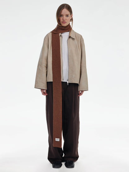 Mini Soft Wool Scarf - Hazelnut