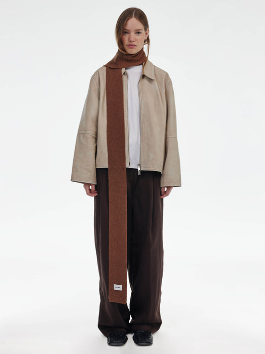 Mini Soft Wool Scarf - Hazelnut