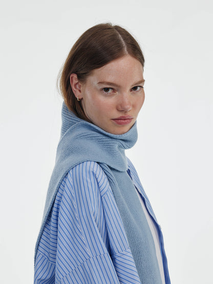 Soft Wool Scarf - Soft Blue