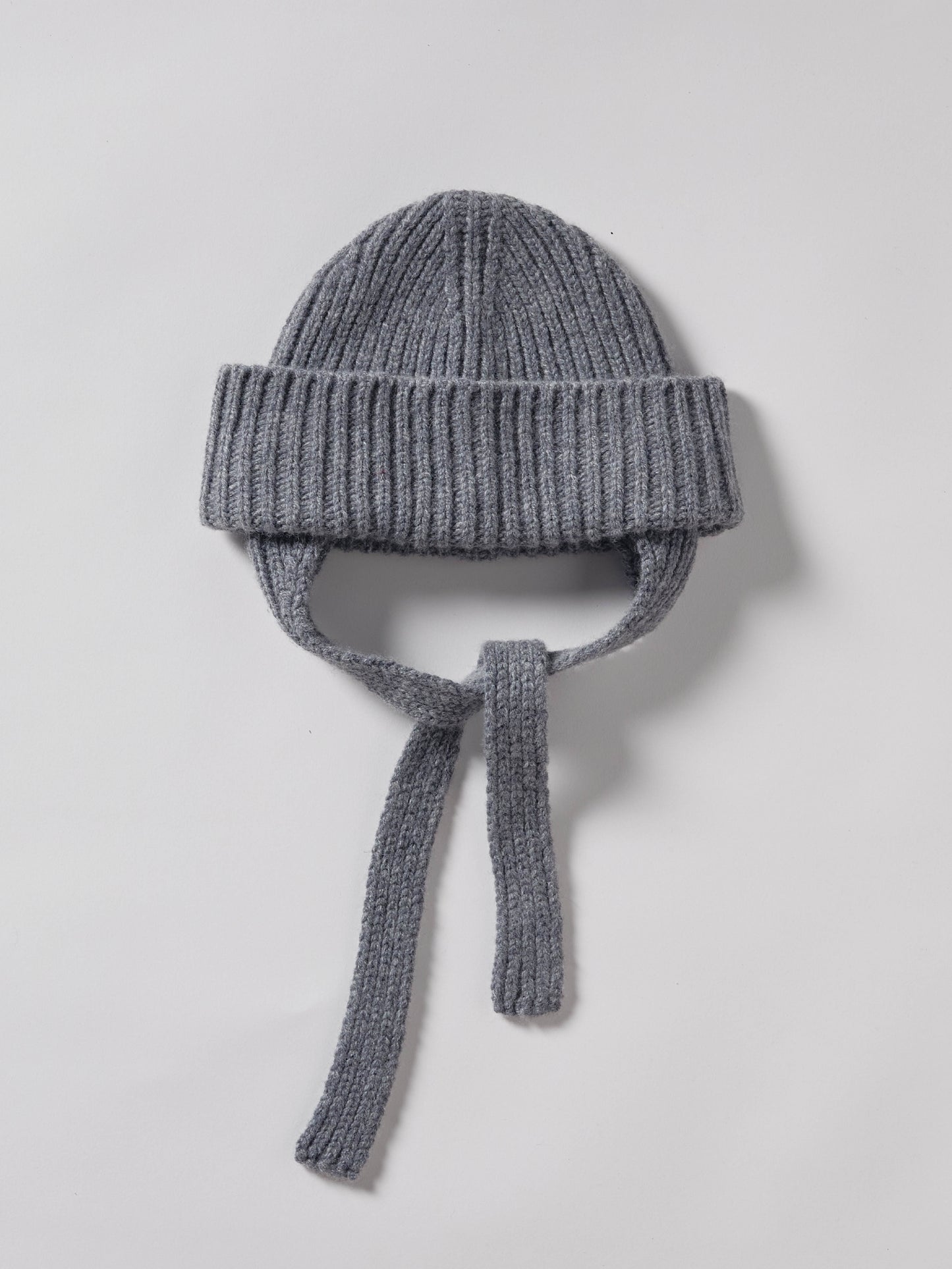 Wool Ear Flap Hat - Grey Melange