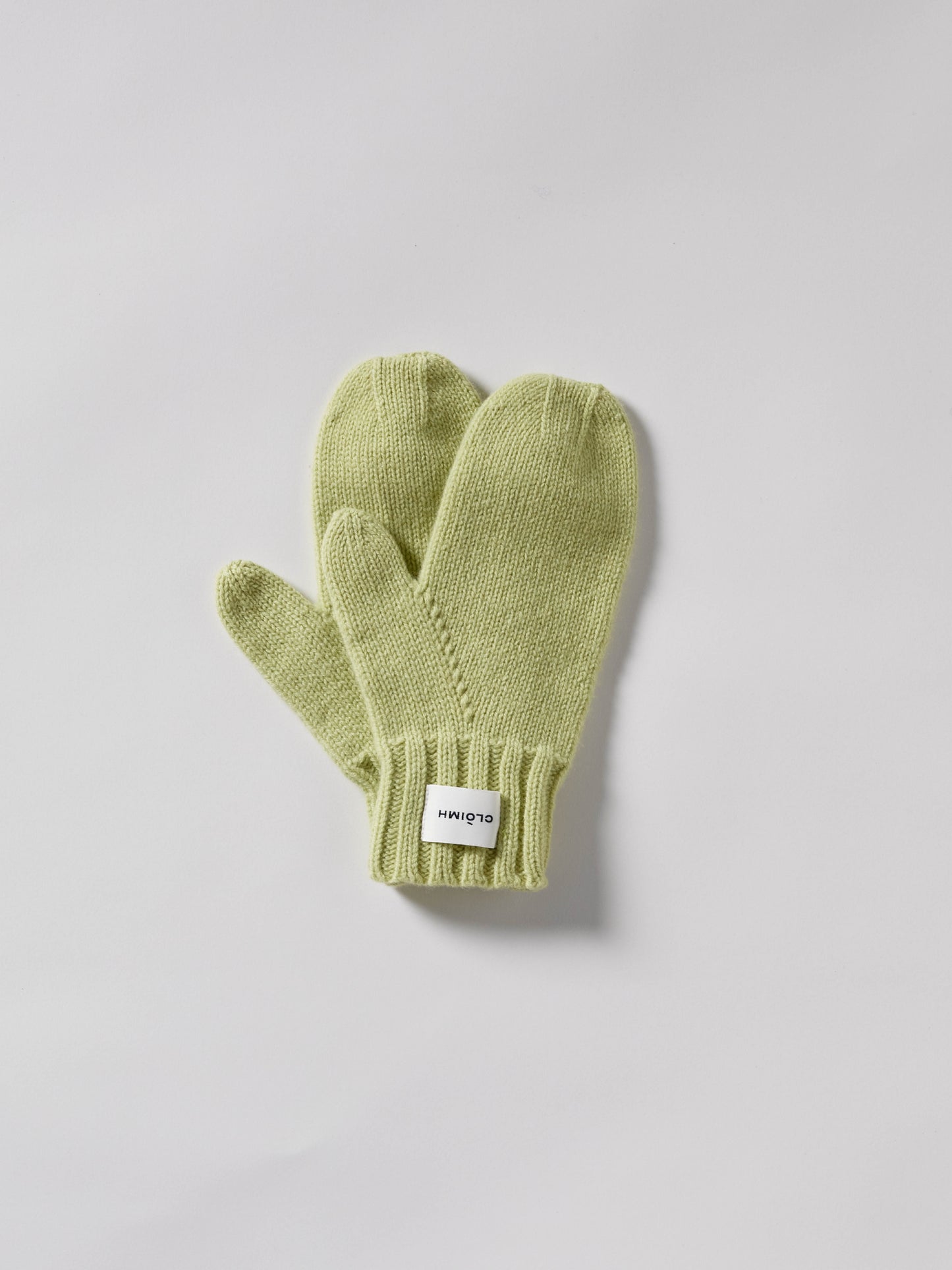 Oversized Wool Mittens - Light Green