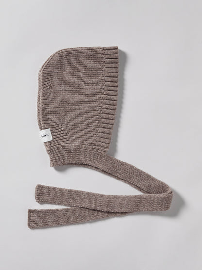 Wool Tied Hood - Mushroom