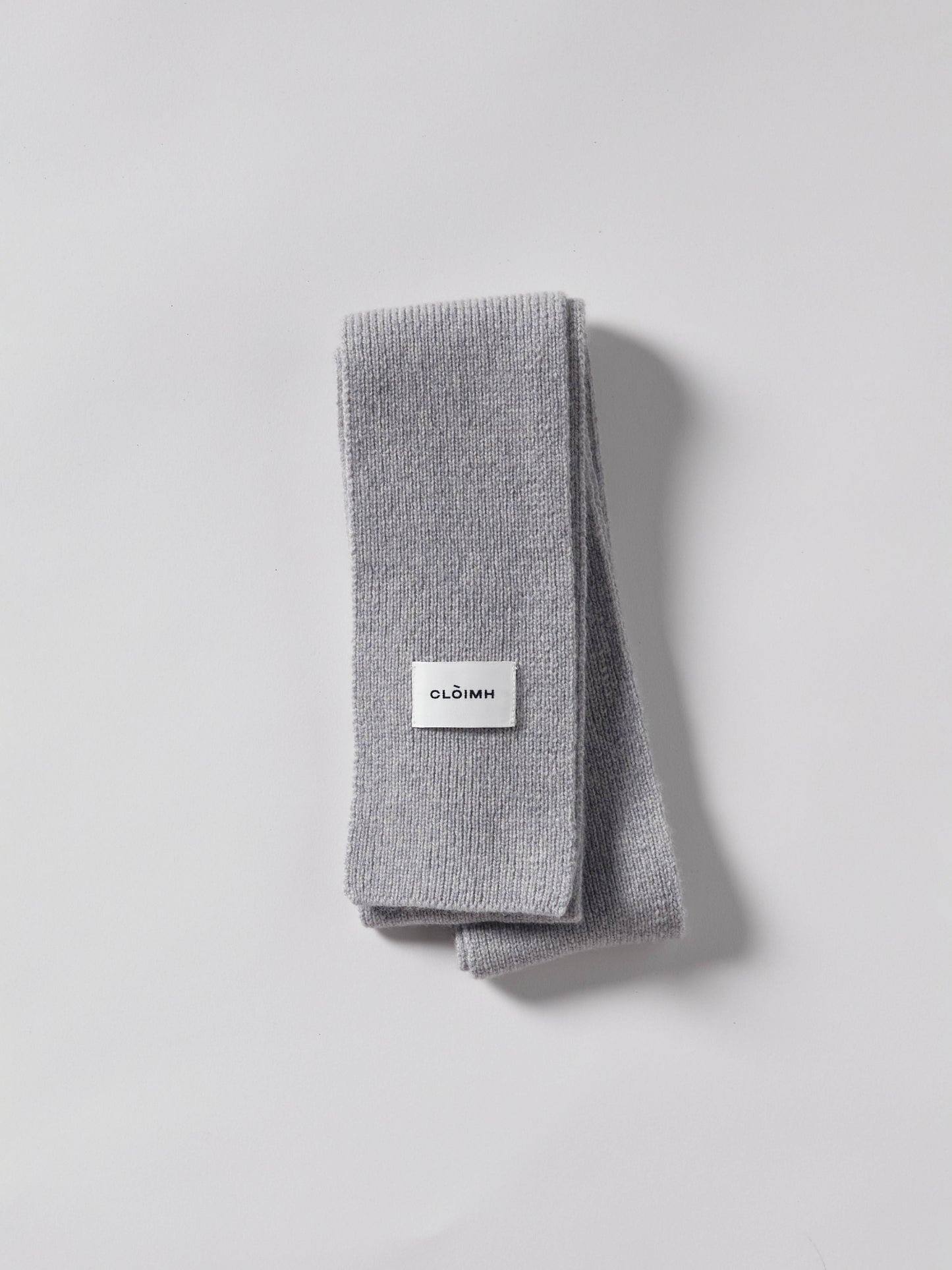 Mini Soft Wool Scarf - Light Grey