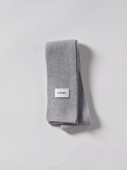 Mini Soft Wool Scarf - Light Grey