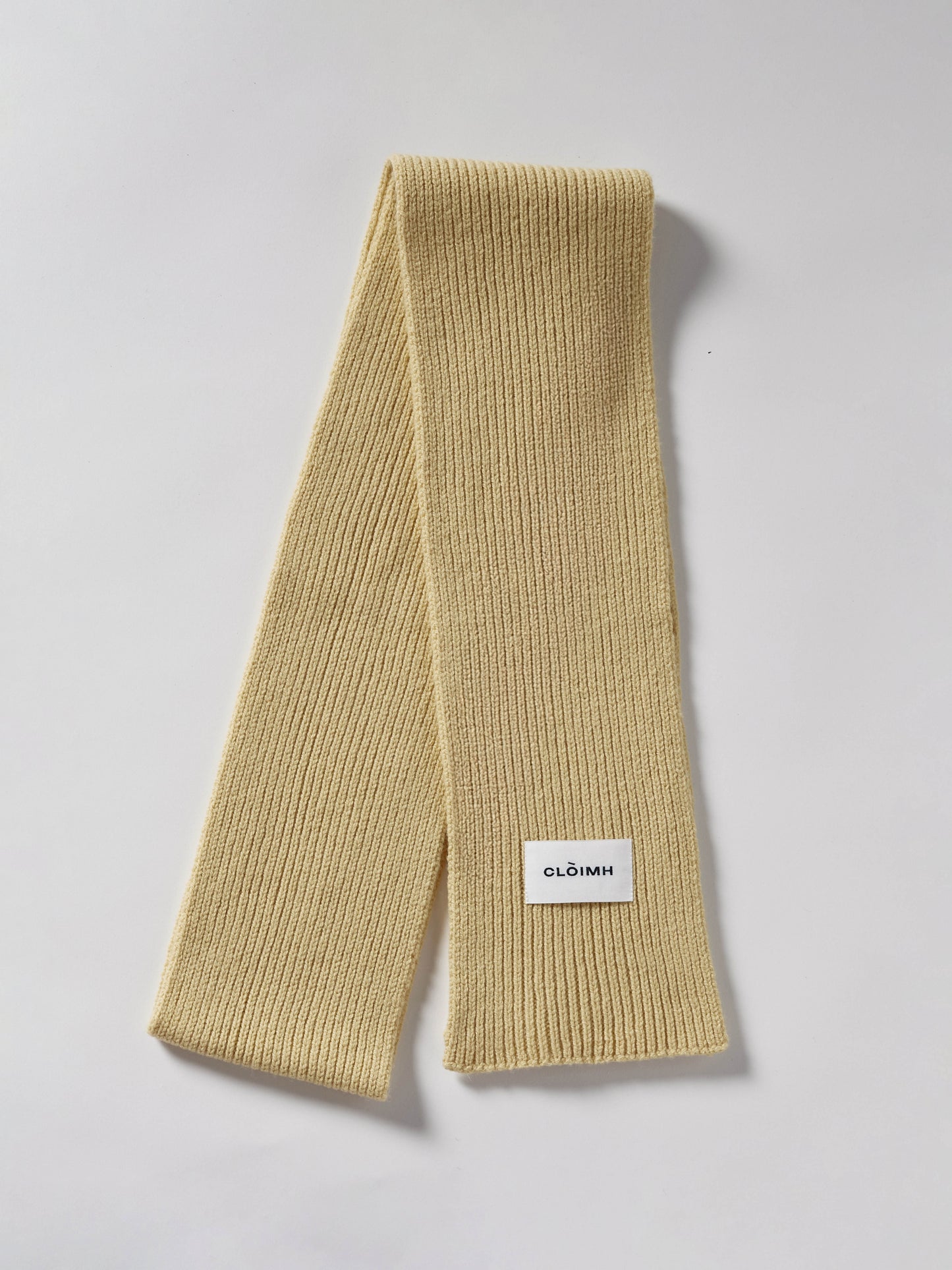 Soft Wool Scarf - Soft Yellow