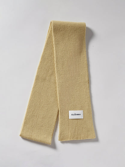 Soft Wool Scarf - Soft Yellow