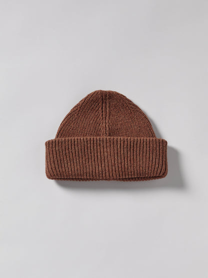 Chunky Soft Wool Beanie Hat - Hazelnut
