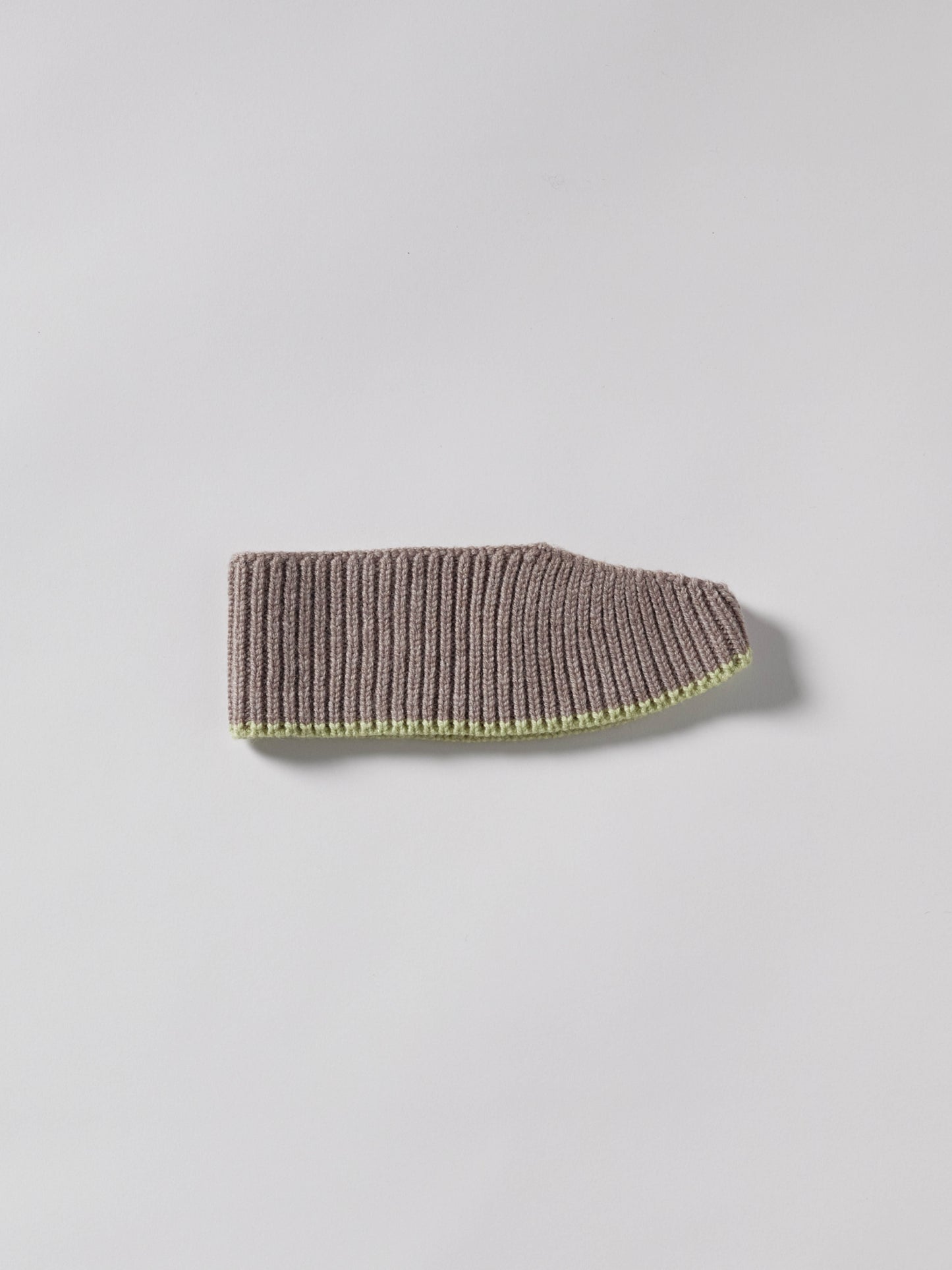 Wool Head Band - Mushroom/Light Green