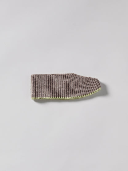 Wool Head Band - Mushroom/Light Green