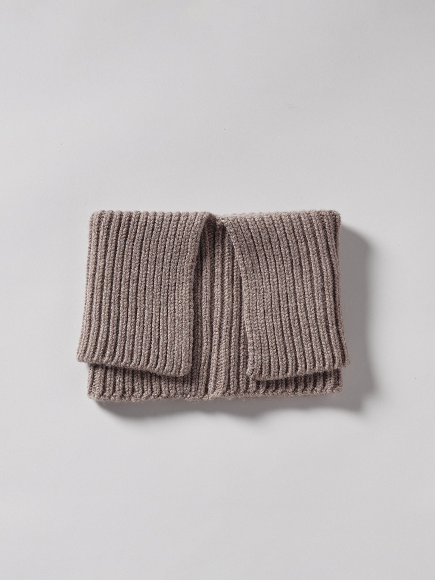 Wool Folded Neck Warmer - Mushroom