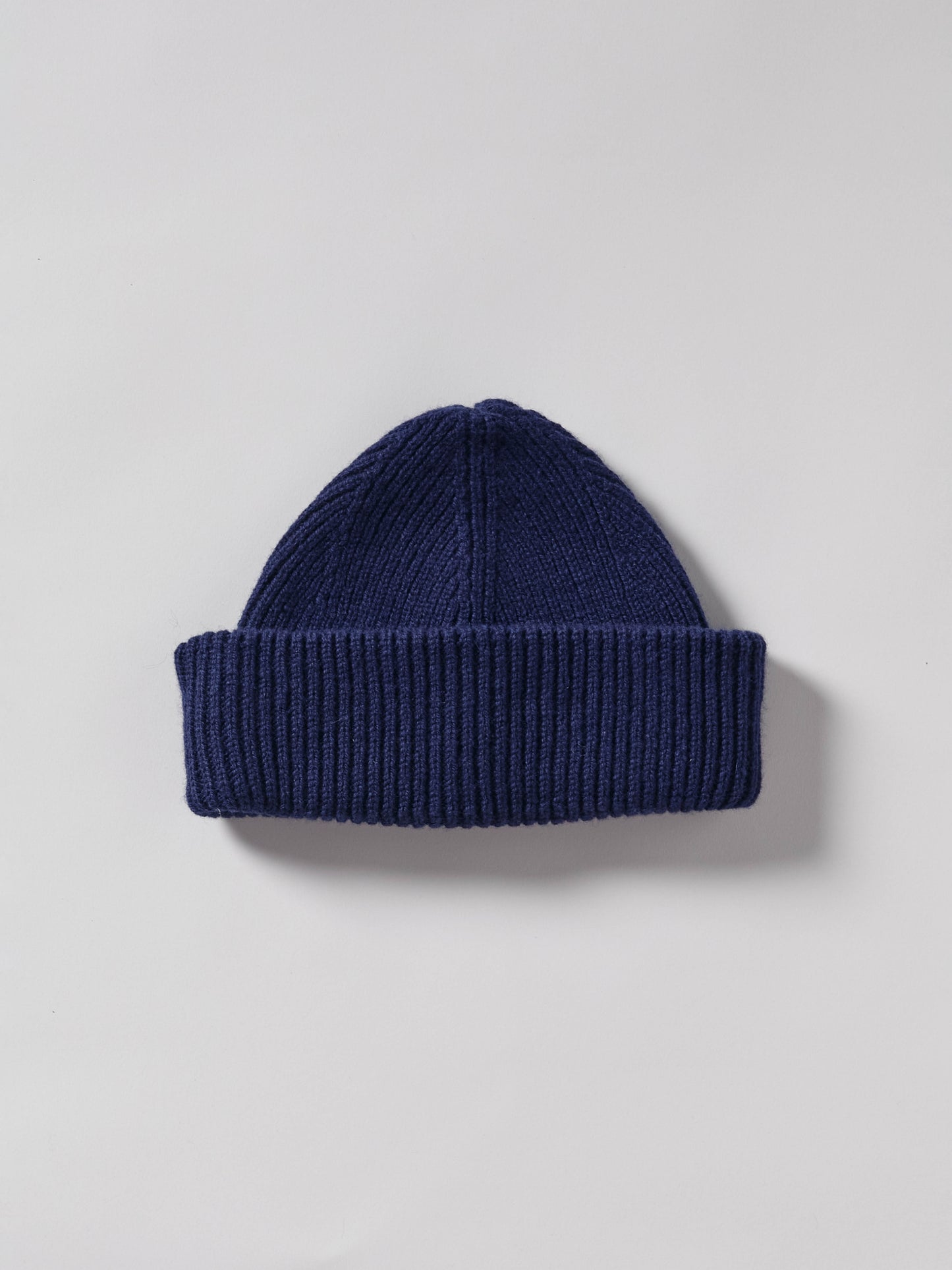 Chunky Soft Wool Beanie Hat - Navy