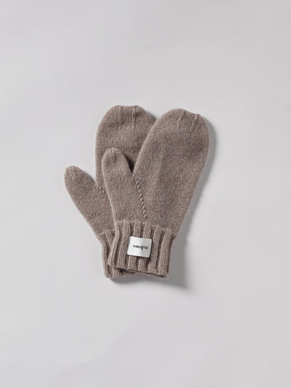 Oversized Wool Mittens - Mushroom