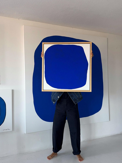 Chunky Soft Wool Beanie Hat - Cobalt Blue