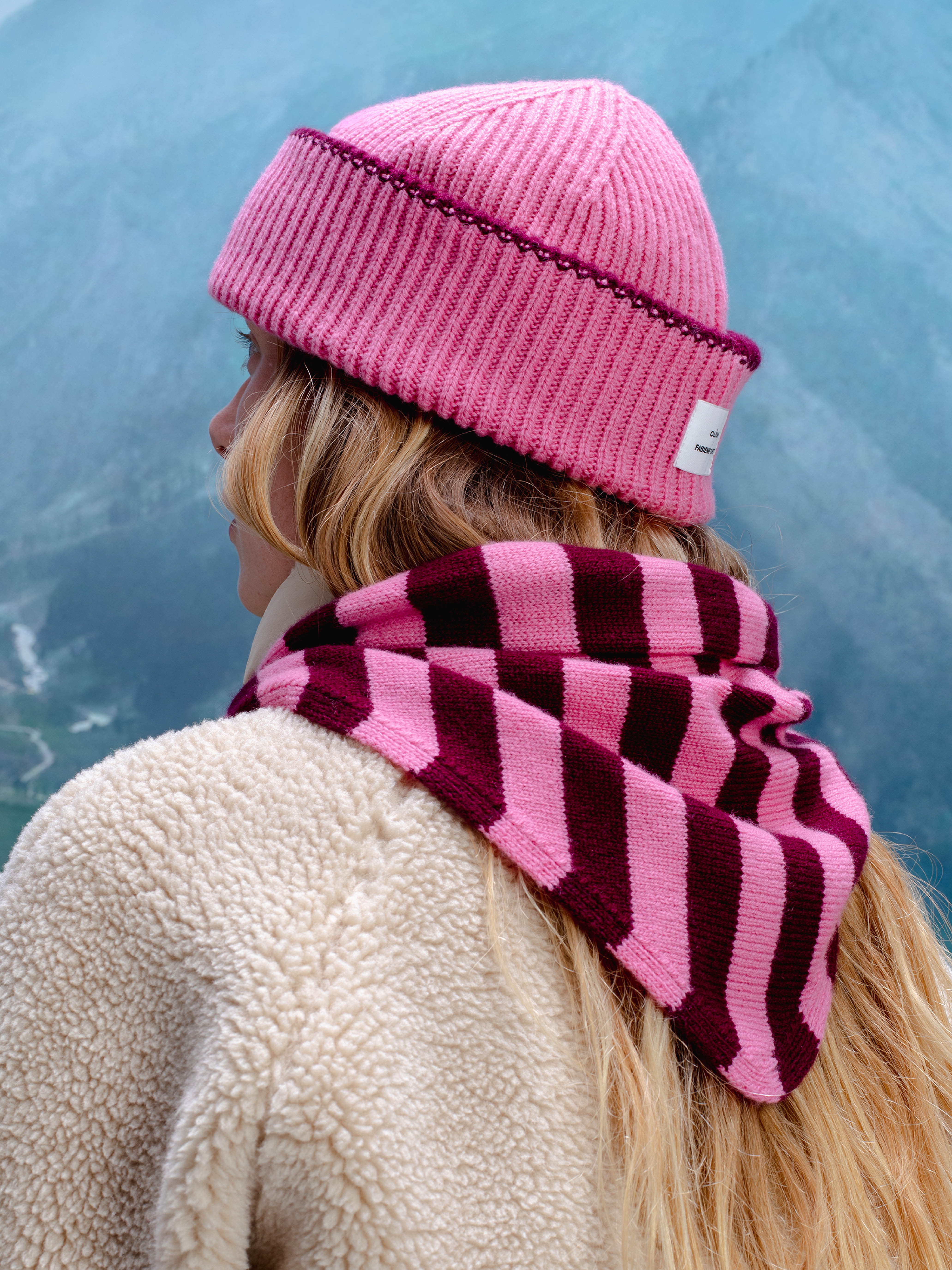 Striped Soft/Wool Bandana Scarf - CLÒIMH x Fabienne Chapot