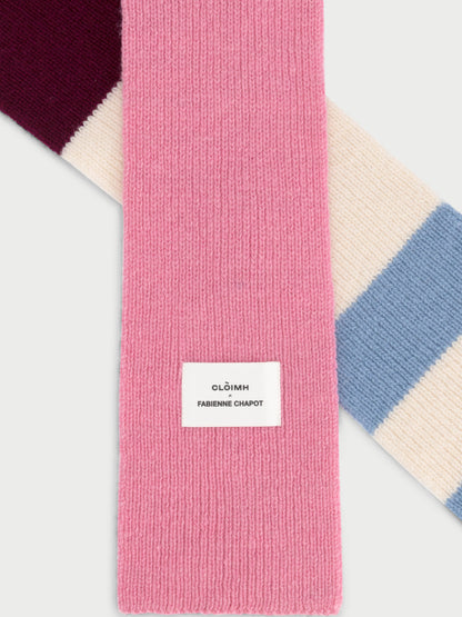 Striped Mini Soft Wool Scarf - CLÒIMH x Fabienne Chapot