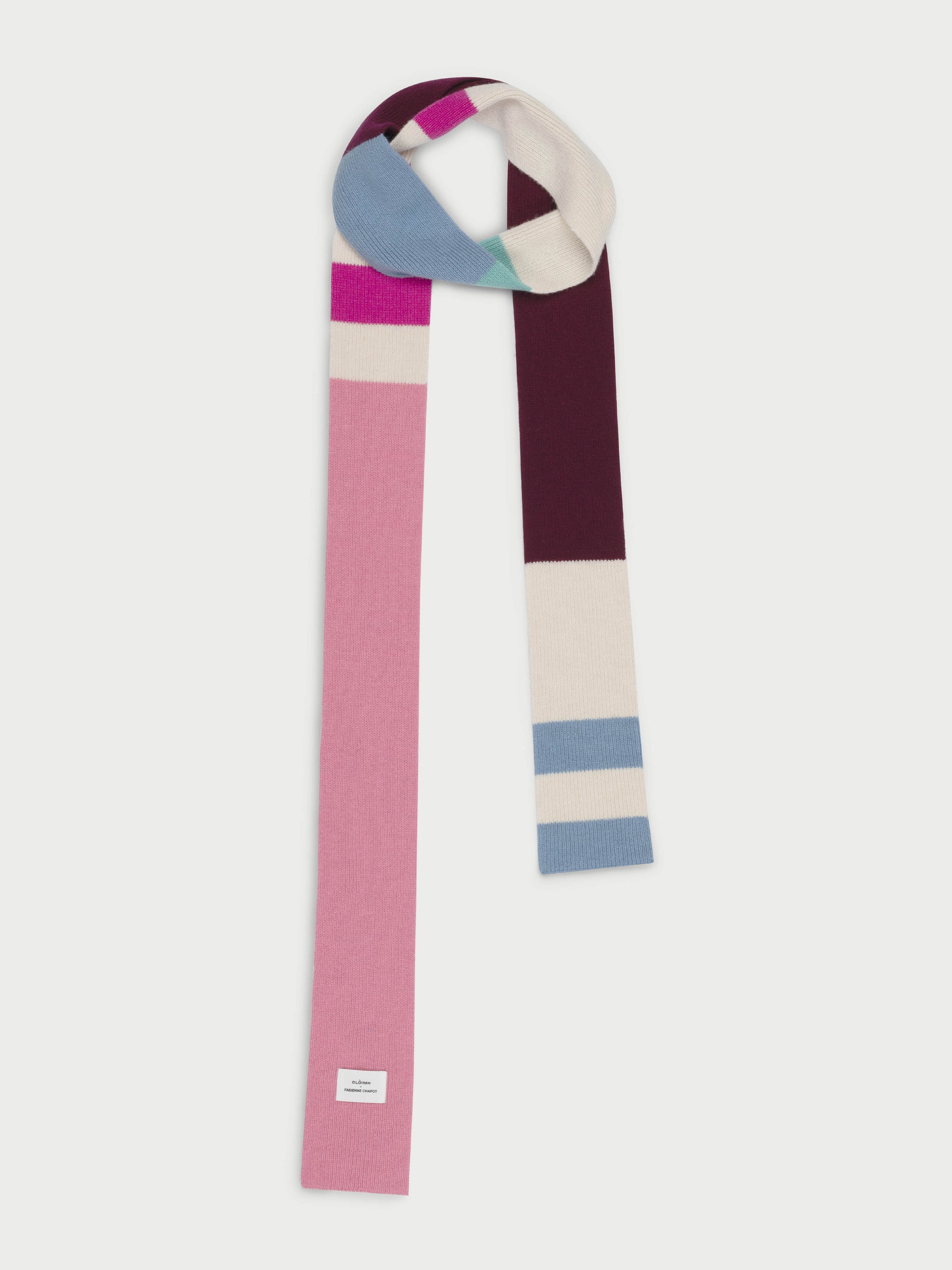 Striped Mini Soft Wool Scarf CLÒIMH x Fabienne Chapot