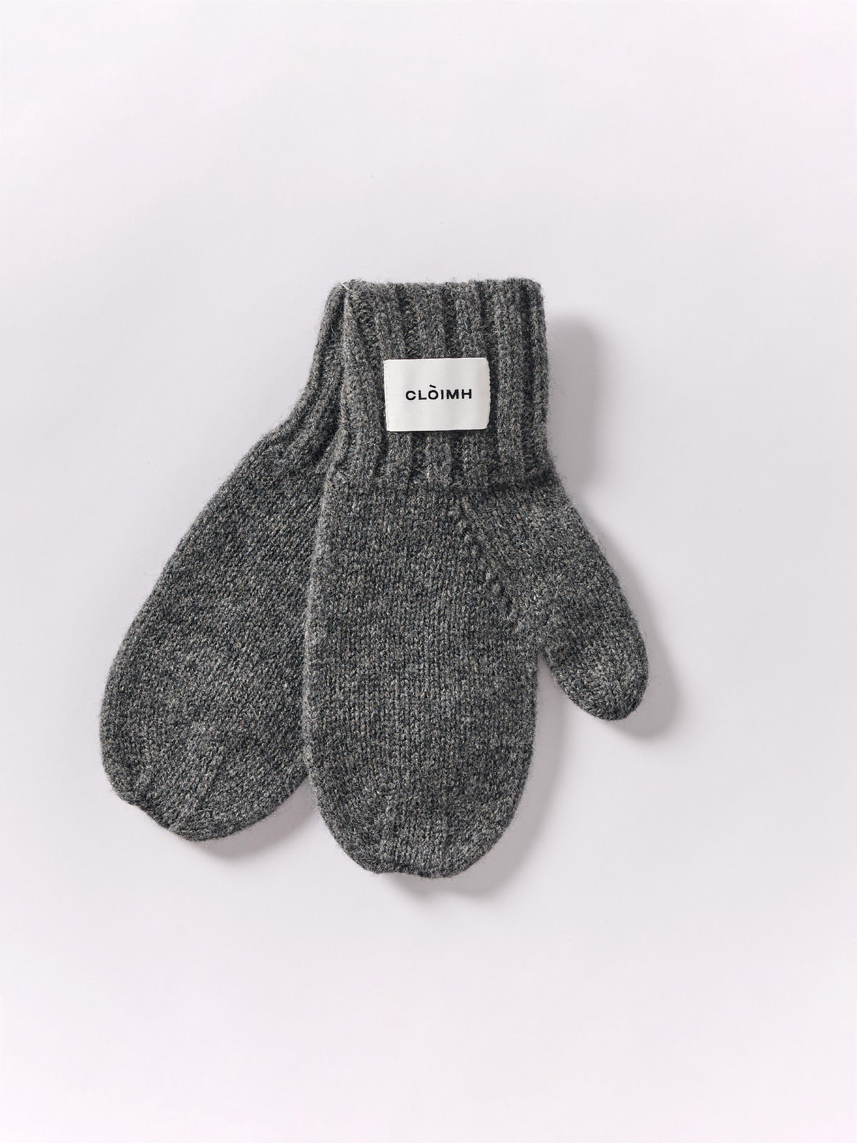 Oversized Wool Mittens - Dark Grey