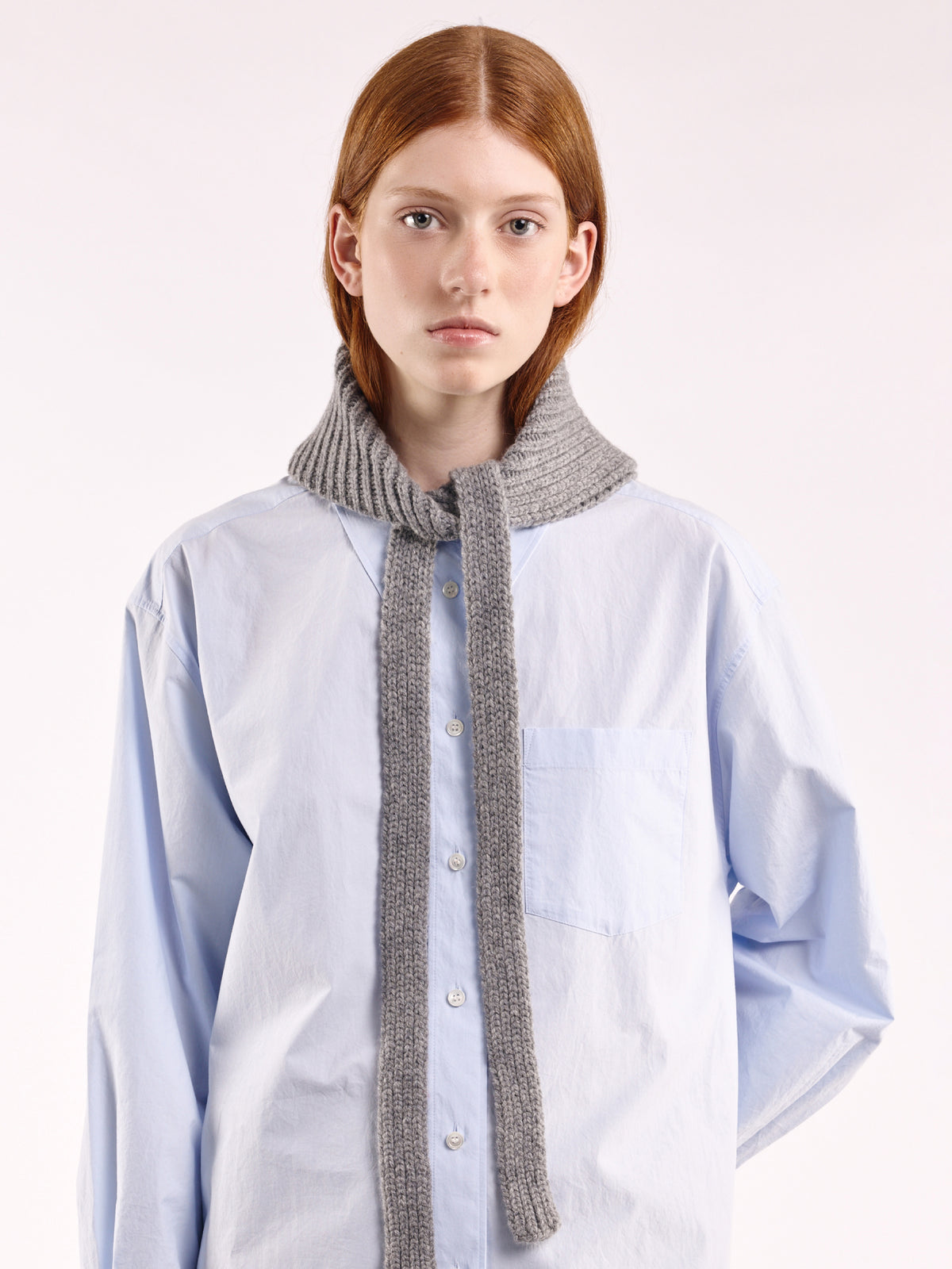 Soft Wool Chunky Bandana - Flannel Grey
