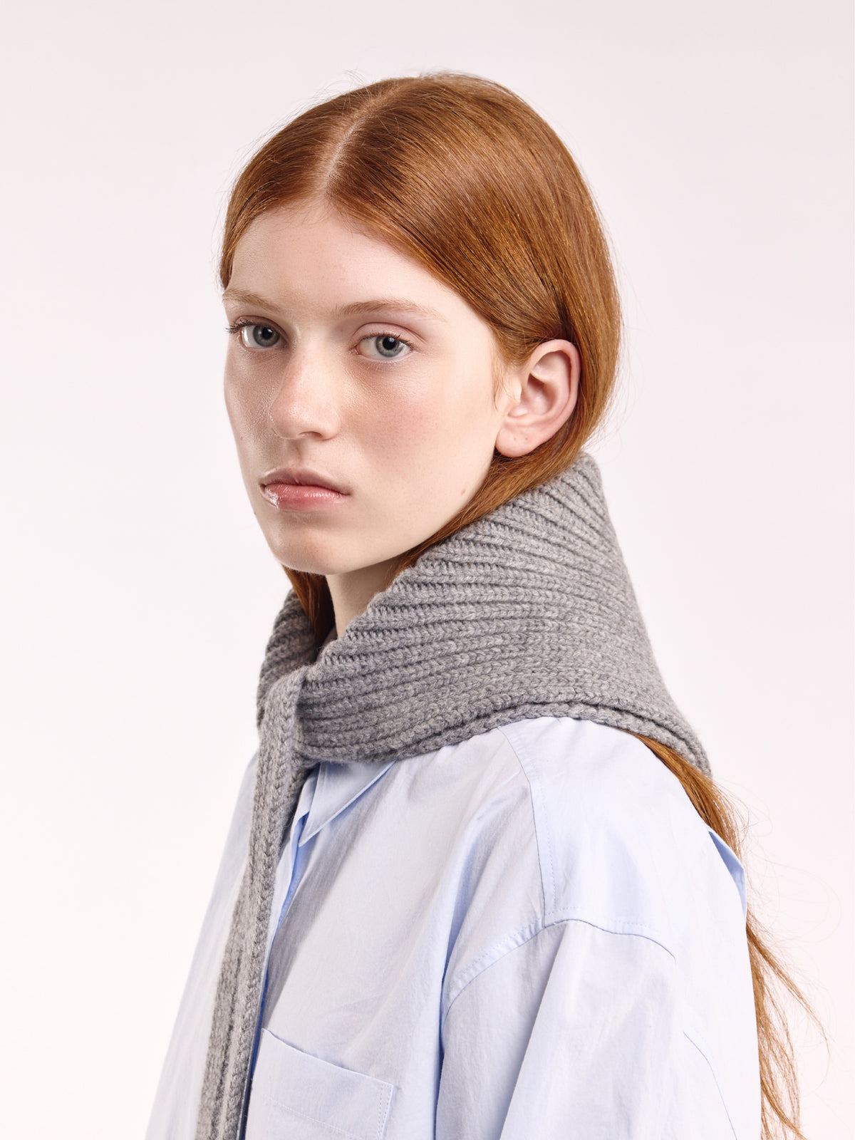 Soft Wool Chunky Bandana - Flannel Grey