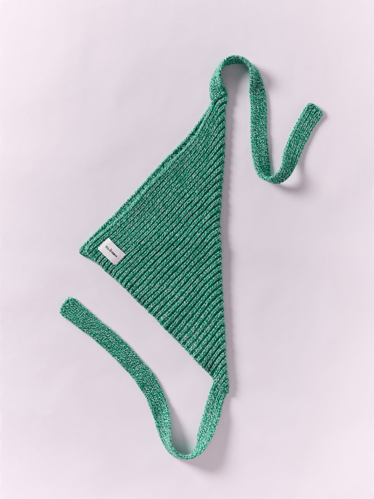 Soft Wool Chunky Bandana - Bright Green Marl