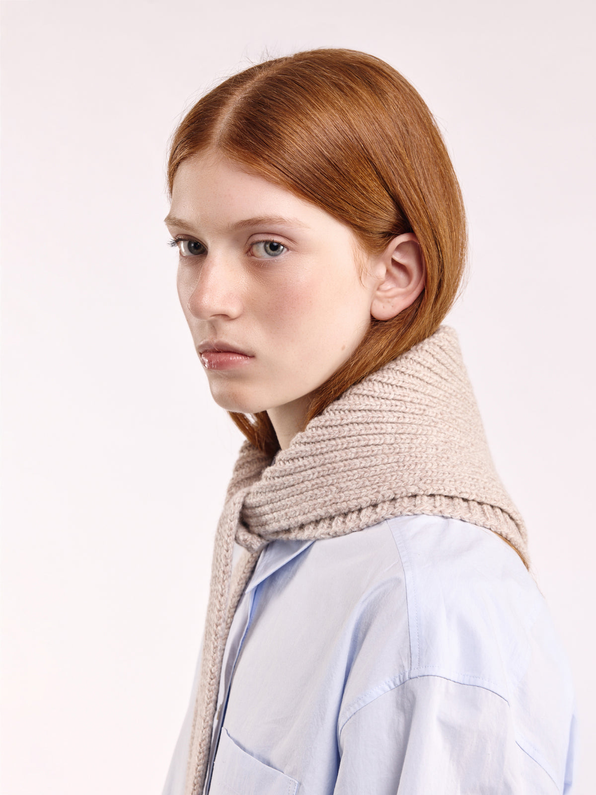 Soft Wool Chunky Bandana - Sand Marl