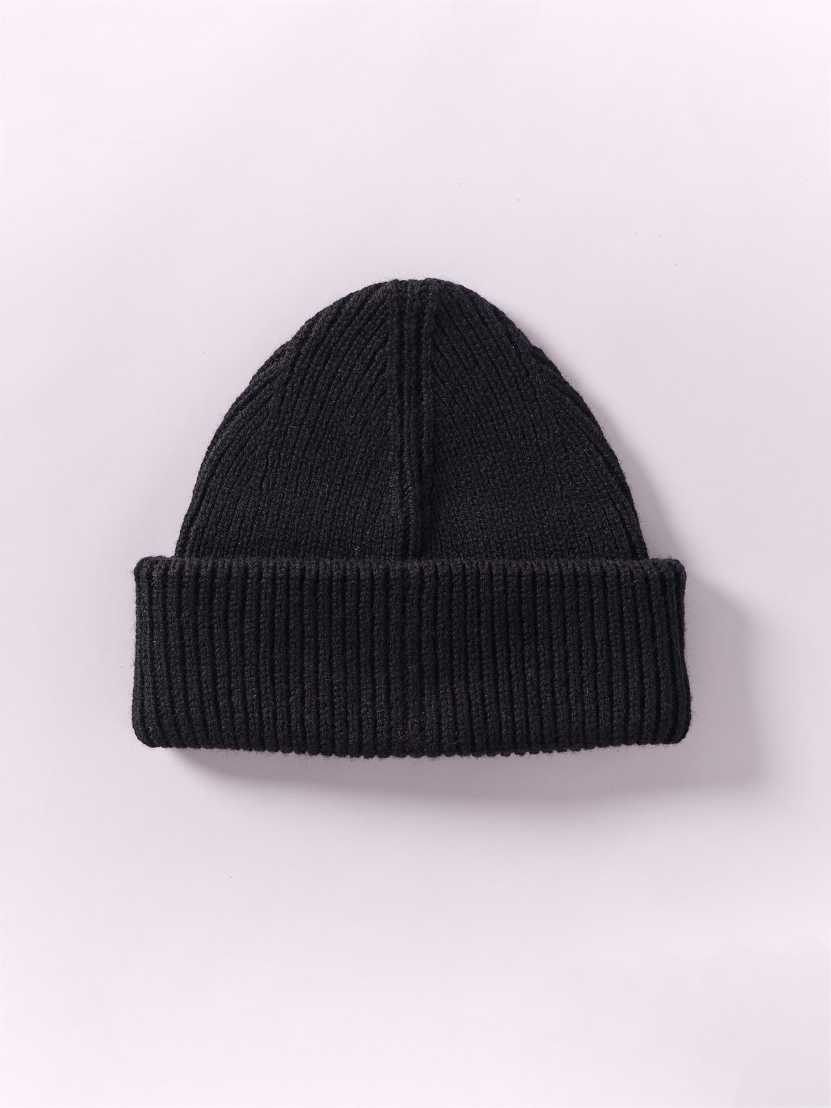Soft Wool Chunky Beanie Hat - Black