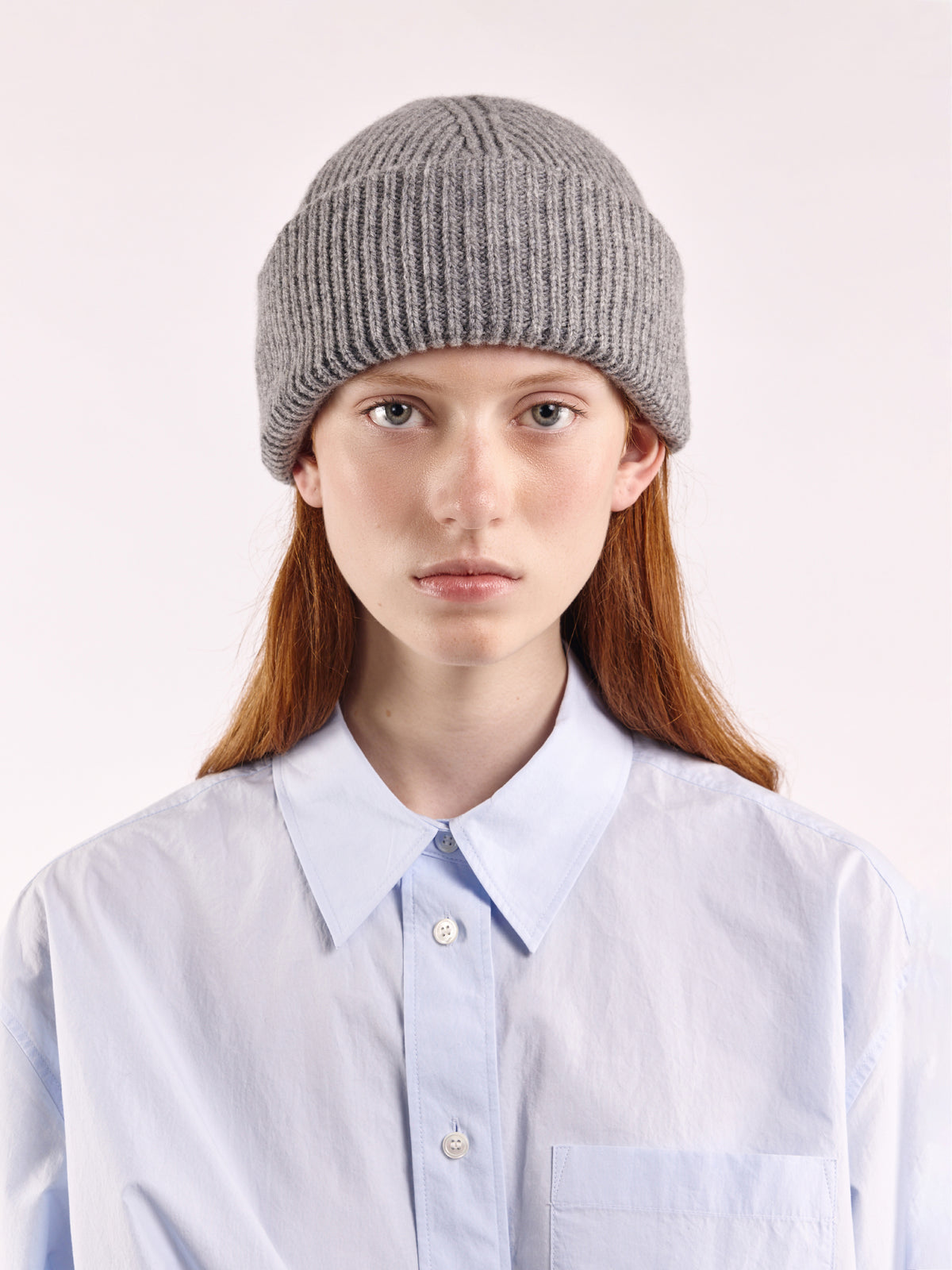 Soft Wool Chunky Beanie Hat - Flannel Grey