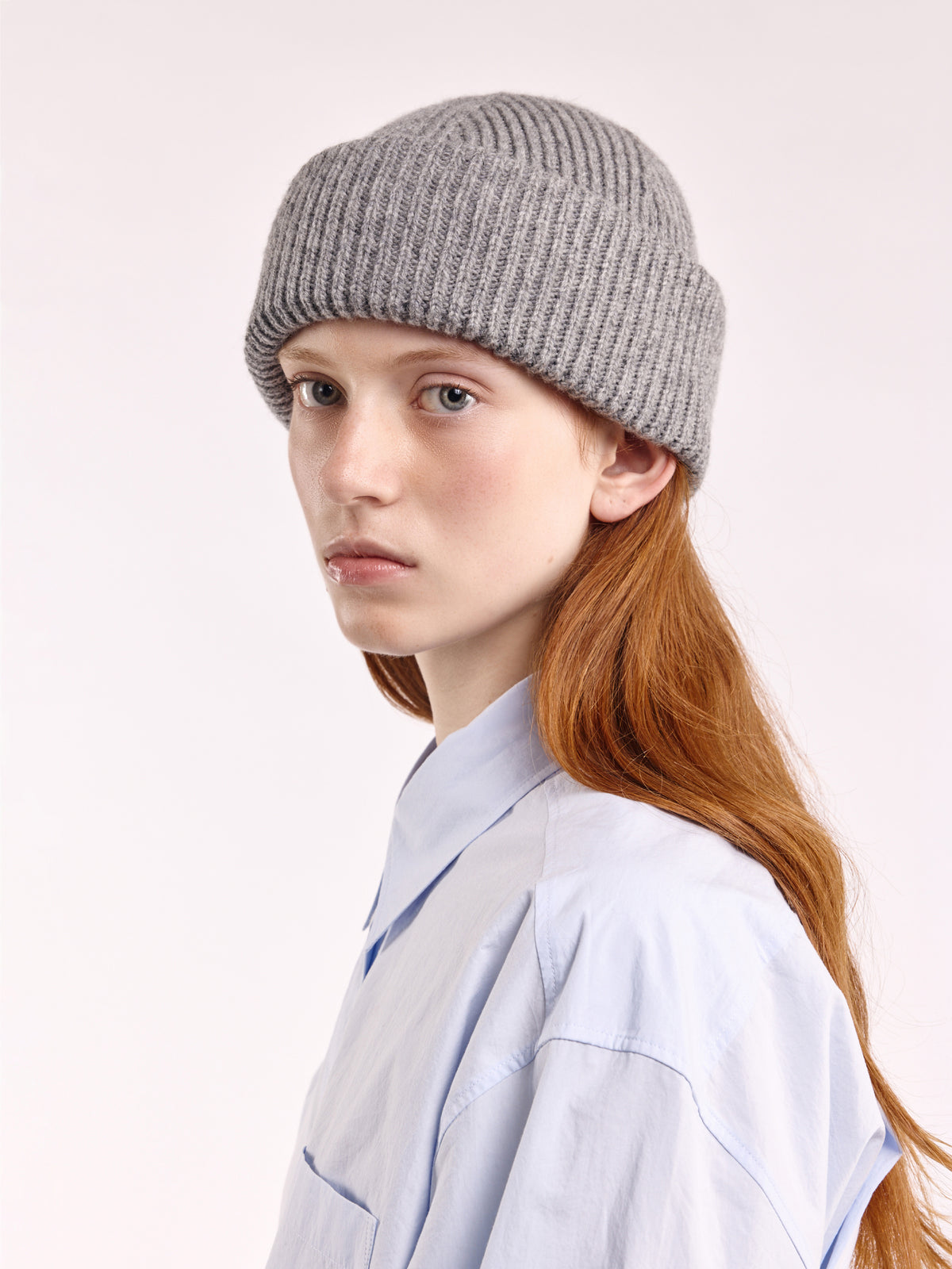 Soft Wool Chunky Beanie Hat - Flannel Grey