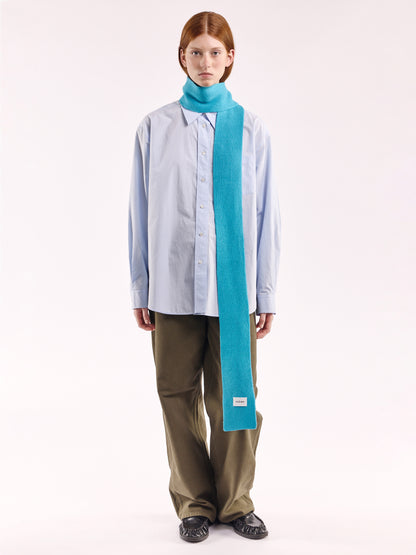 Soft Wool Mini Scarf - Bright Blue