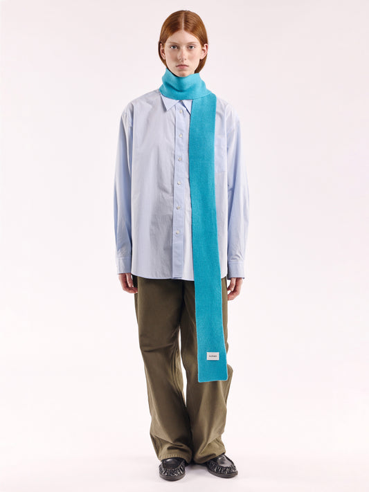 Soft Wool Mini Scarf - Bright Blue