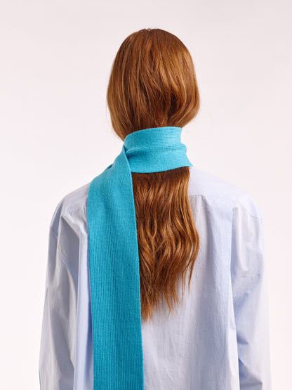 Soft Wool Mini Scarf - Bright Blue