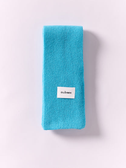 Soft Wool Mini Scarf - Bright Blue