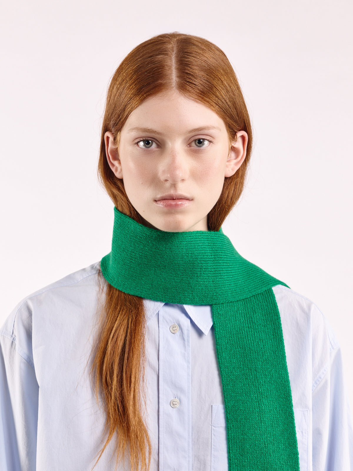 Soft Wool Mini Scarf - Bright Green