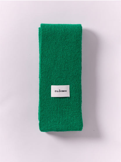 Soft Wool Mini Scarf - Bright Green