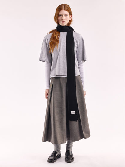 Soft Wool Mini Scarf - Black