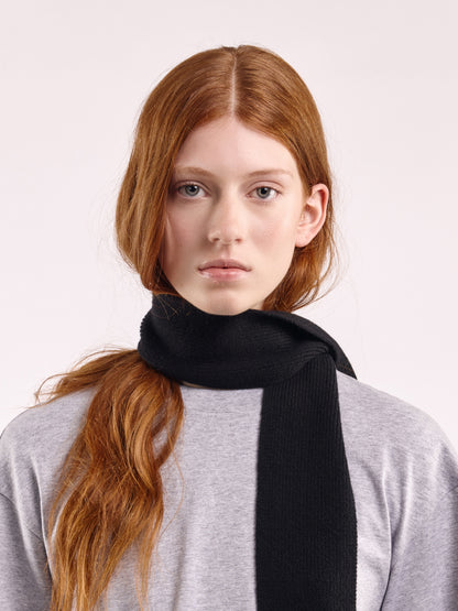 Soft Wool Mini Scarf - Black
