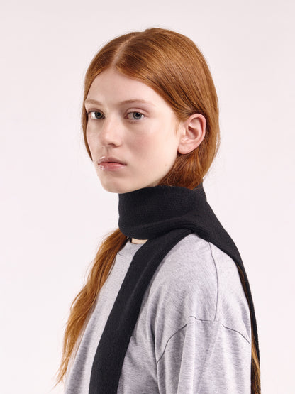 Soft Wool Mini Scarf - Black