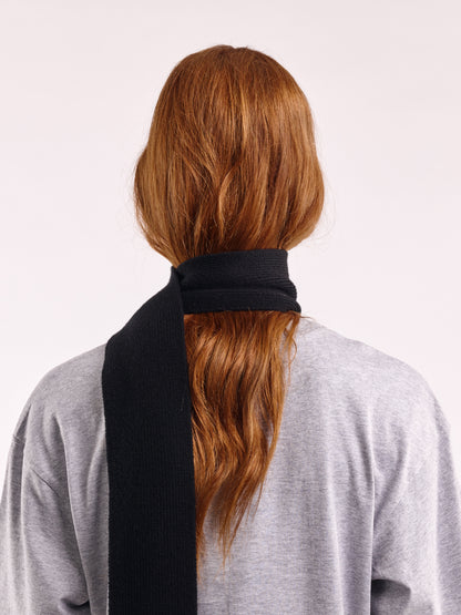 Soft Wool Mini Scarf - Black