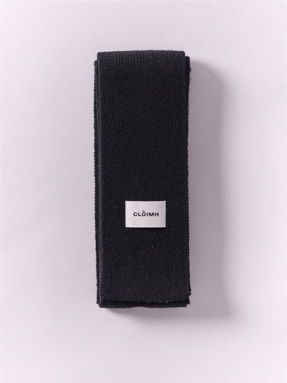 Soft Wool Mini Scarf - Black