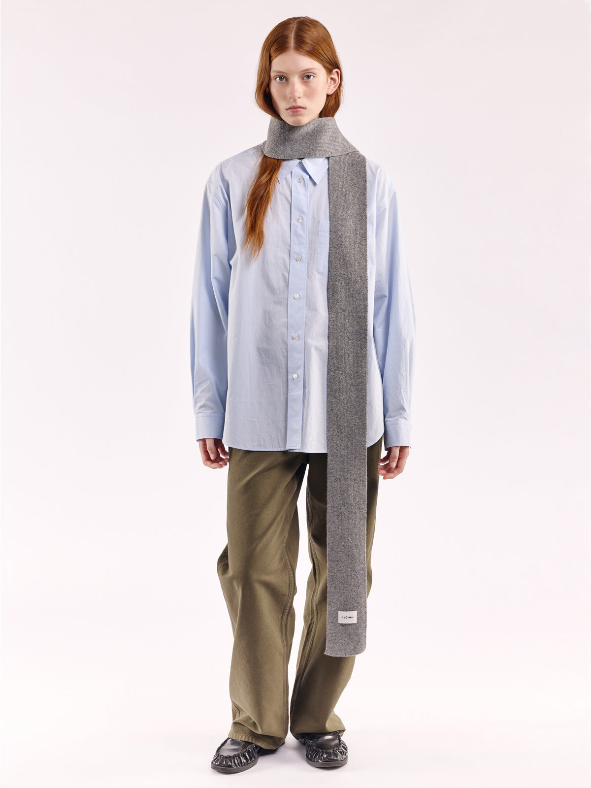 Soft Wool Mini Scarf - Flannel Grey