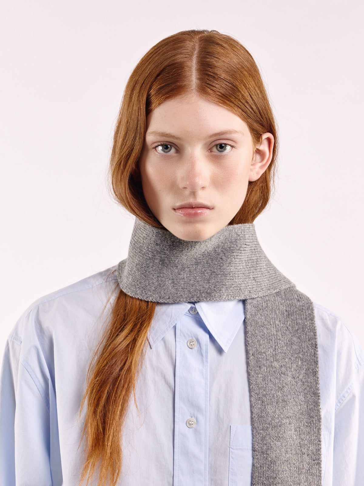 Soft Wool Mini Scarf - Flannel Grey