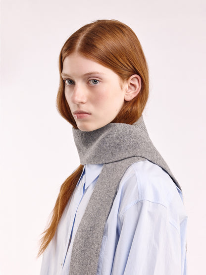 Soft Wool Mini Scarf - Flannel Grey