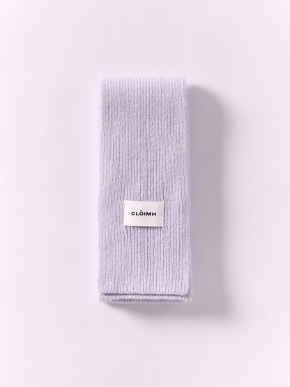 Soft Wool Mini Scarf - Pale Lavender