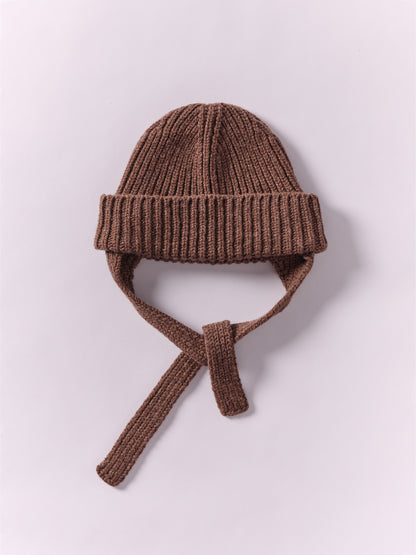 Wool Ear Flap Hat - Brown