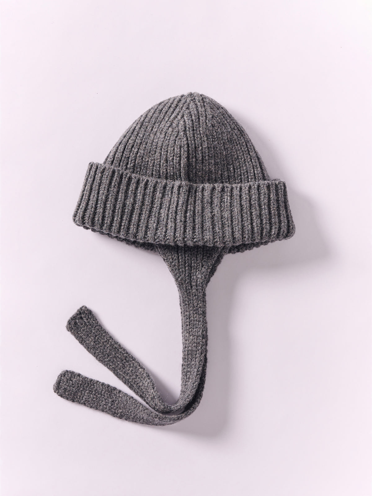 Wool Ear Flap Hat - Dark Grey
