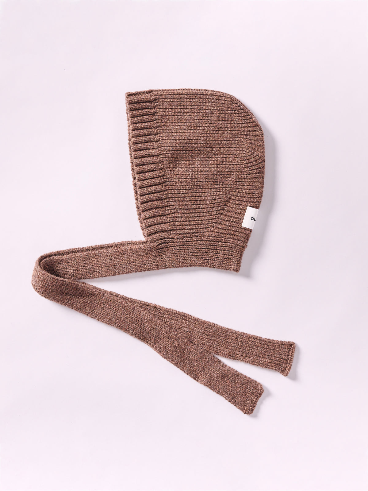 Wool Tied Hood - Brown