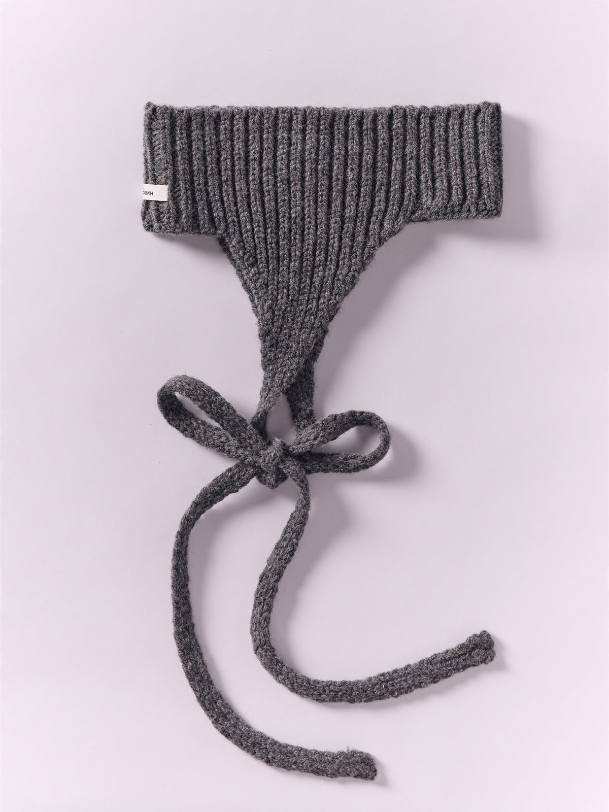 Wool Ear Flap Head Band - Dark Grey