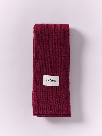 Soft Wool Mini Scarf - Burgundy