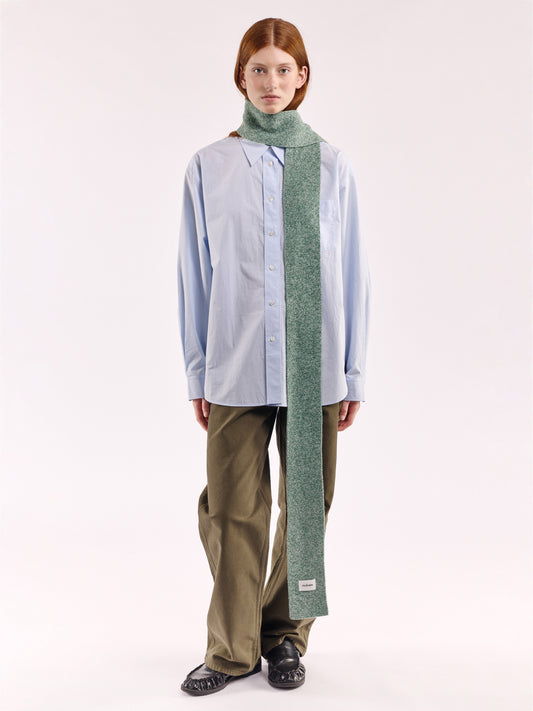Soft Wool Mini Scarf - Green Marl