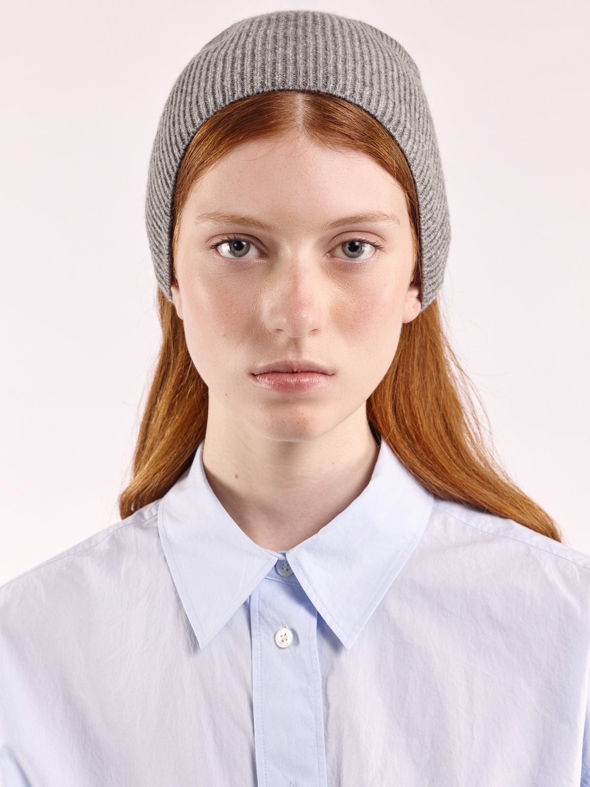Ribbed Soft Wool Bandana - Flannel Grey